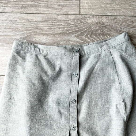 Vintage Pure Wool A Line Button Front Midi Skirt - Picture 4 of 14